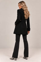 Claire tailored coat in black, back view