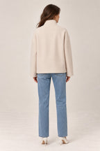 Lucy wool coat in beige, back view