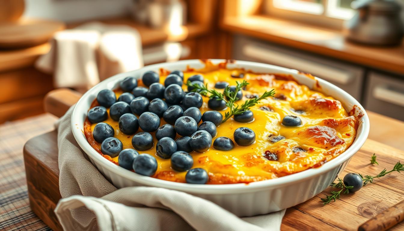 Cottage Cheese Blueberry Bake