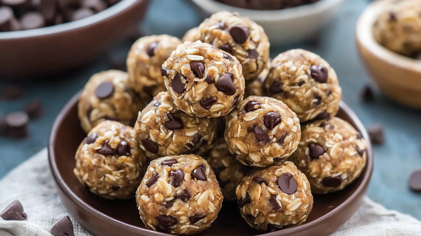 No-Bake Chocolate Chip Protein Breakfast Balls