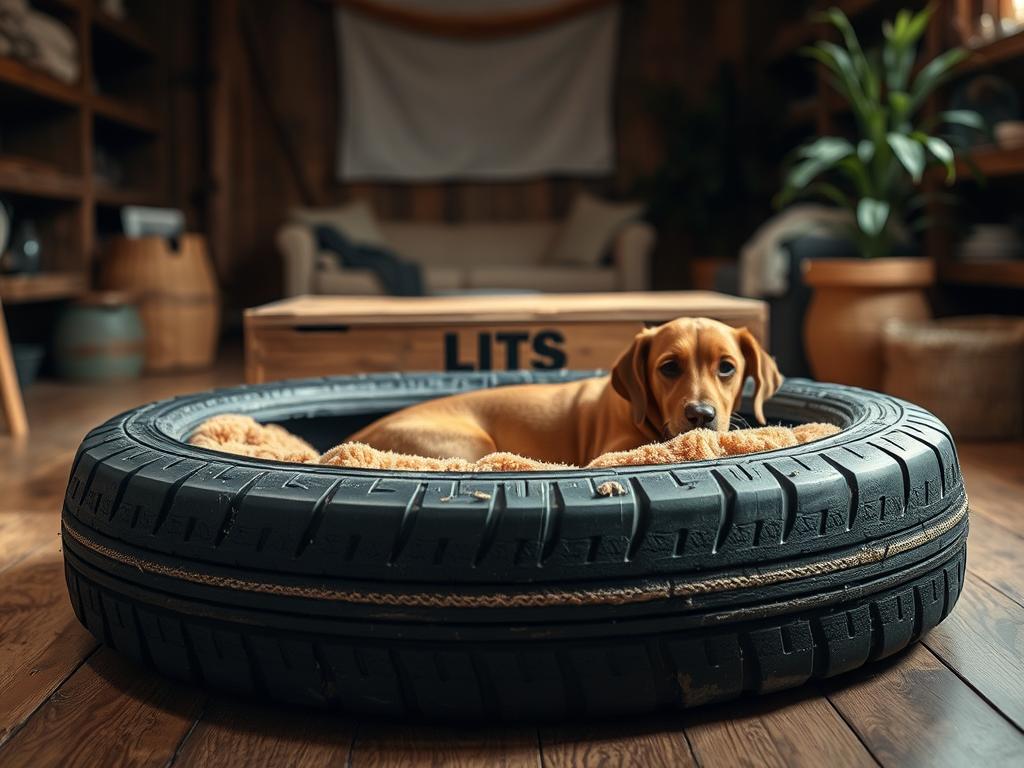 DIY Dog Bed From A Recycled Tire!
