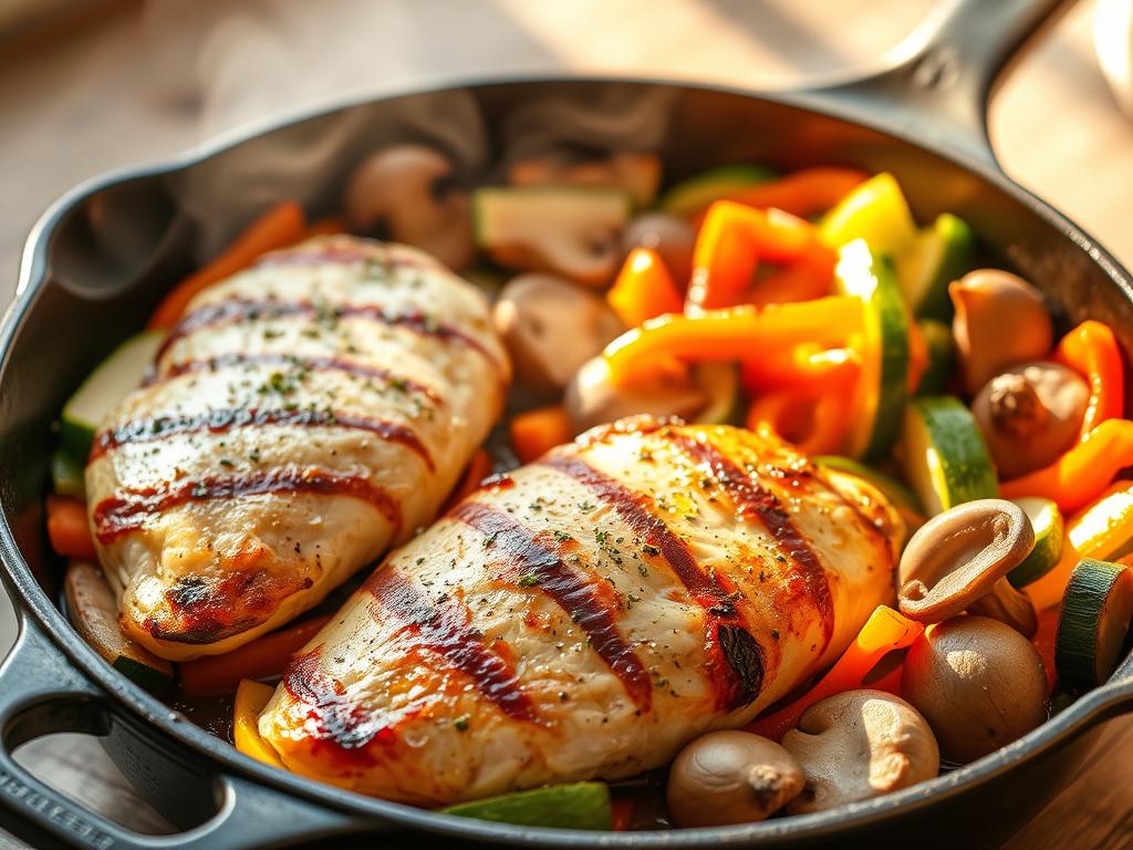 Healthy Chicken and Vegetables Skillet