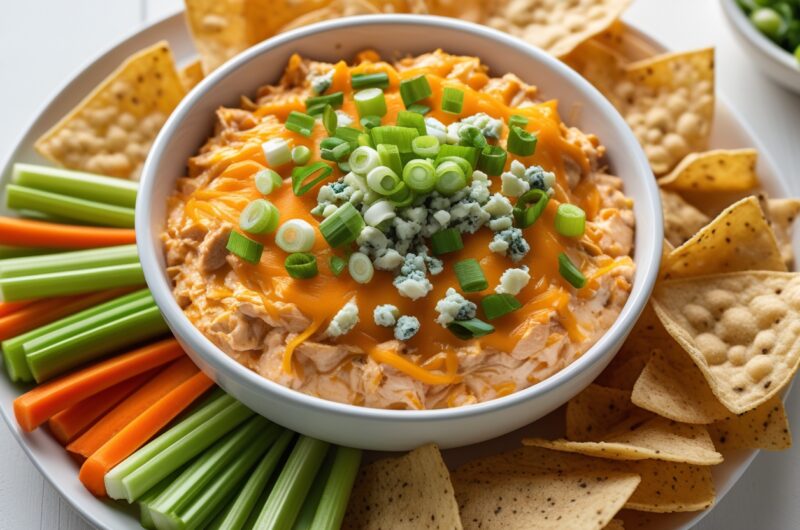 High-Protein Cottage Cheese Buffalo Chicken Dip Recipe